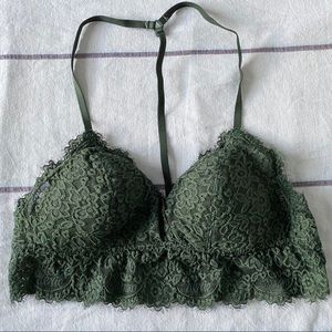 NWOT Dark Hunter Green Aerie Lace Bralette